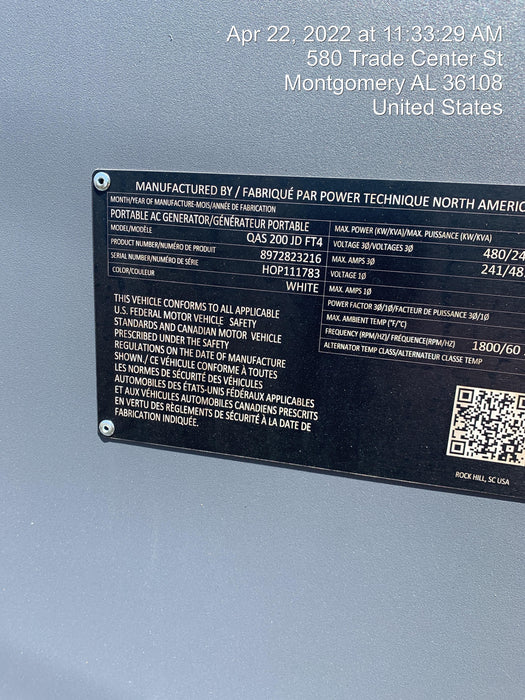 2021 ATLAS COPCO QAS200