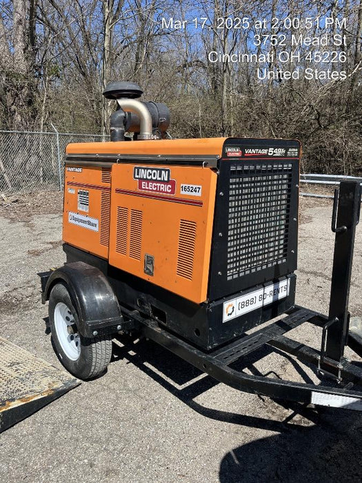 2021 Lincoln Electric Vantage 549X Ready Pak 3, ORANGE (includes trailer, cable rack, fender light kit)