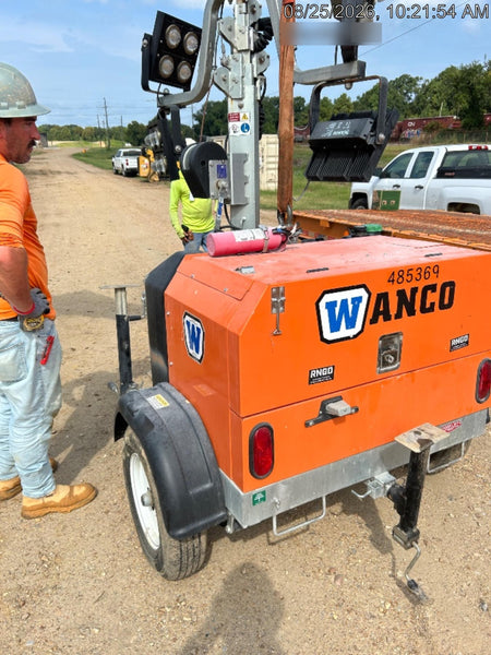 2025 Wanco WLTT-4MM4K Diesel, Mitsubishi L2E, 9.0HP @1800 rpm, Deep Sea Controller, Shore Power Plug, Auto Start, (4) 350W LED Floodlights, 4kW Generator, 60 Gal Fuel Tank, 2" Ball, T3