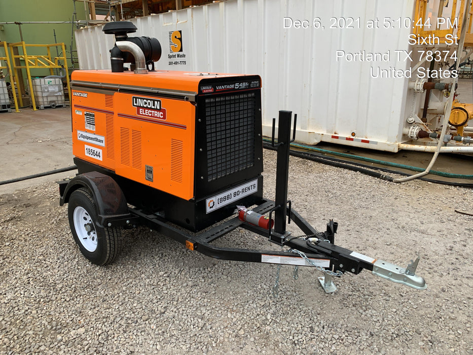 2021 Lincoln Electric Vantage 549X Ready Pak 3, ORANGE (includes trailer, cable rack, fender light kit)