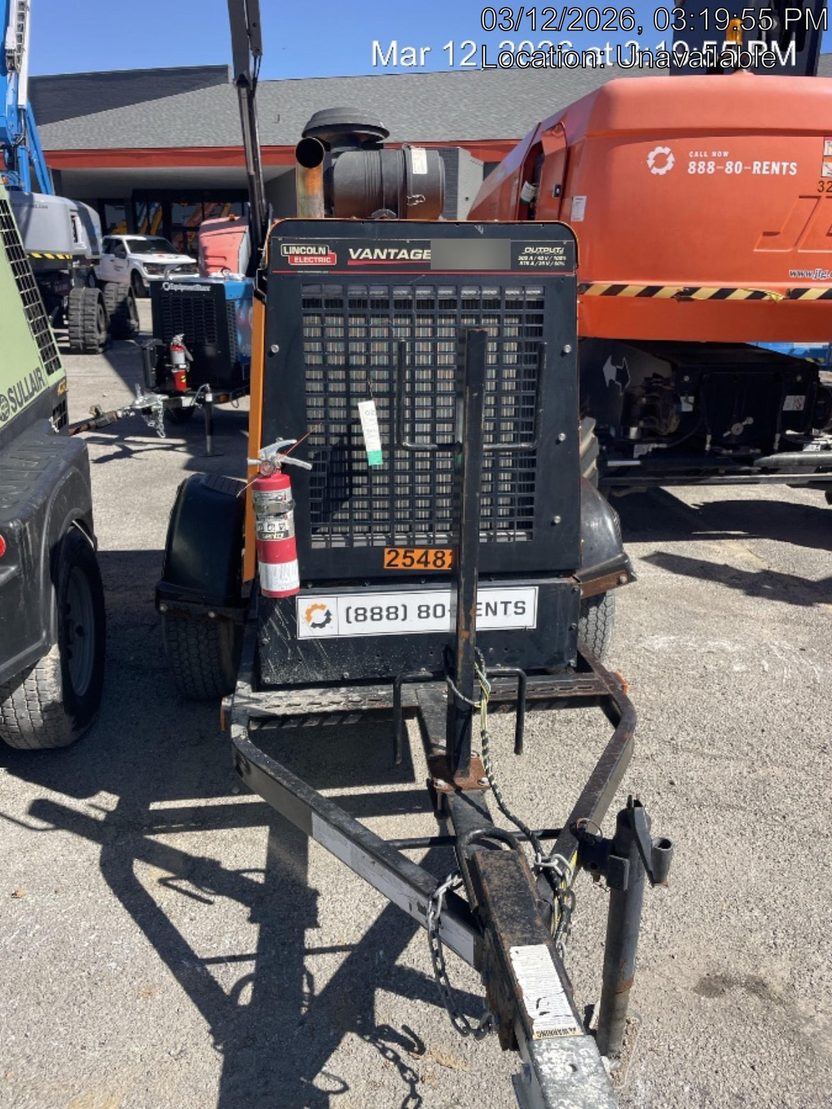 2022 Lincoln Electric Vantage 549X Crosslink Technology, Trailer Mounted, ES Decals, T3