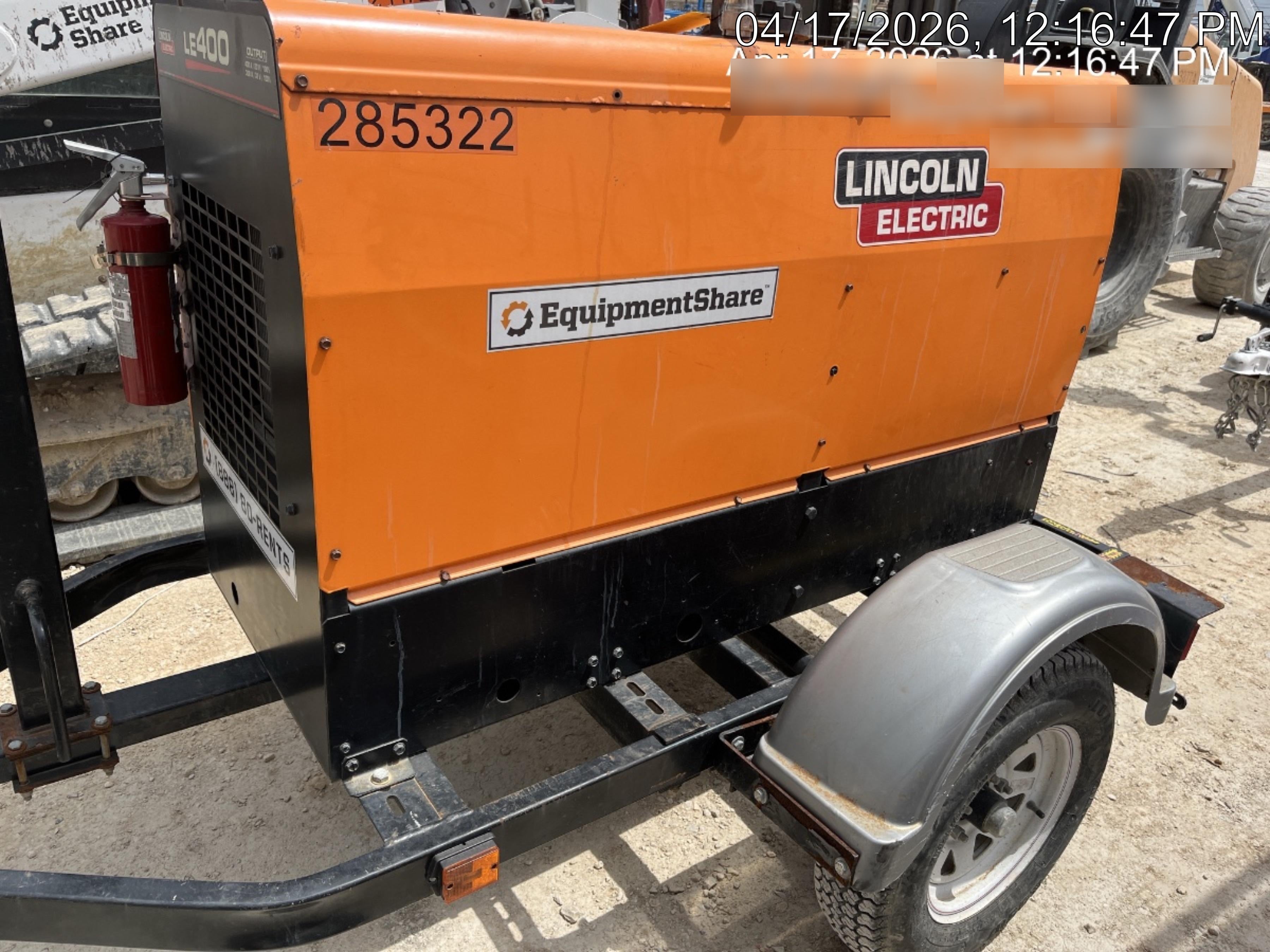 2022 Lincoln Electric LE400 Kubota V1505, Trlr, Cable Rack, Light Kit, ES Decals, T3