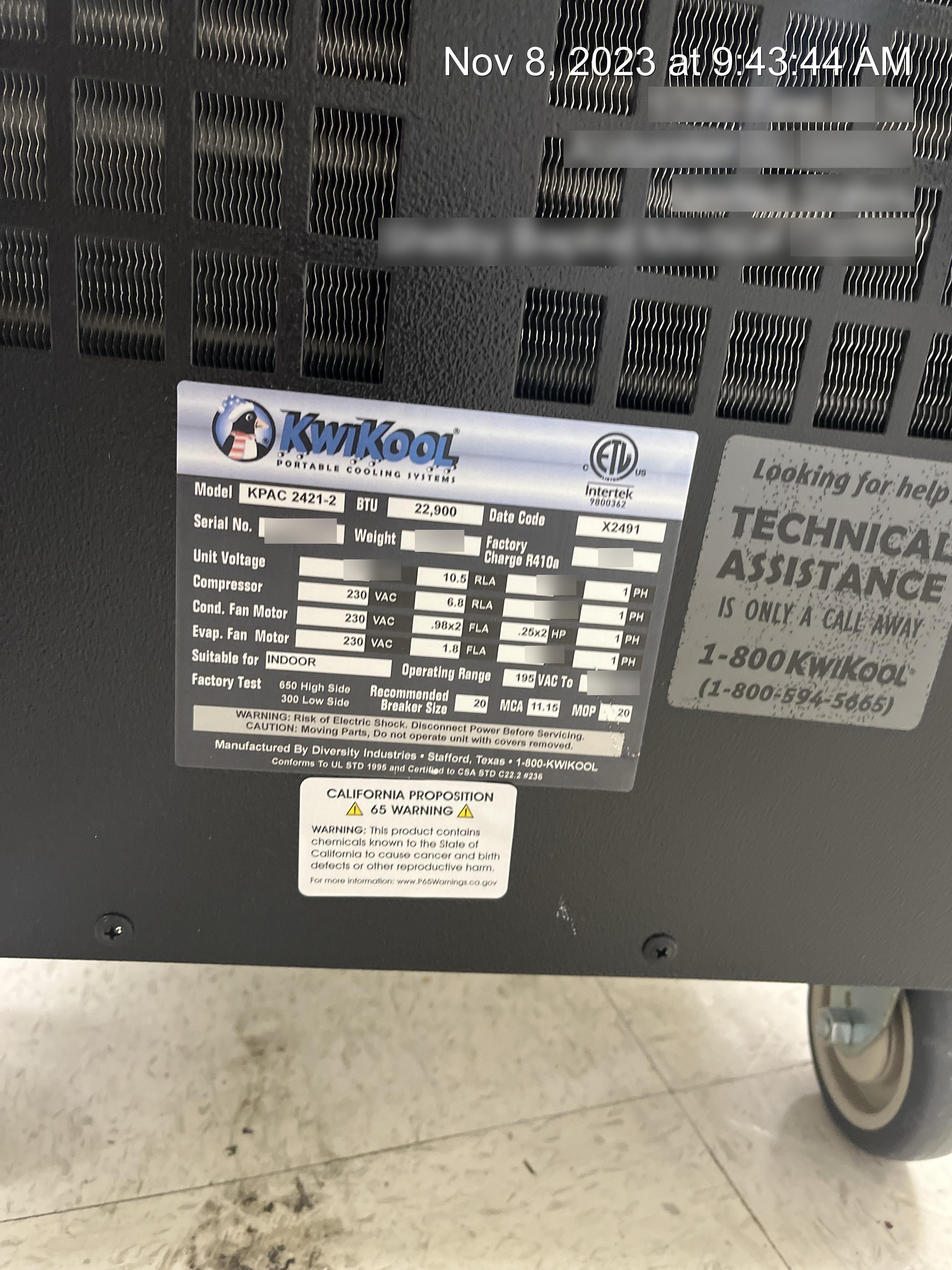 2023 KWIKOOL KPAC2421-2