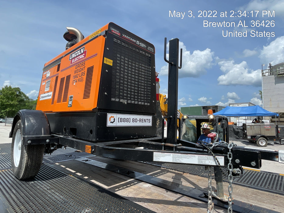 2021 Lincoln Electric Vantage 549X Ready Pak 3, ORANGE (includes trailer, cable rack, fender light kit)