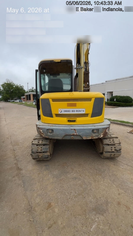 Wacker Neuson ET90 Enclosed Cab, Hybrid Tracks, Long Dipperstick,  Bucket