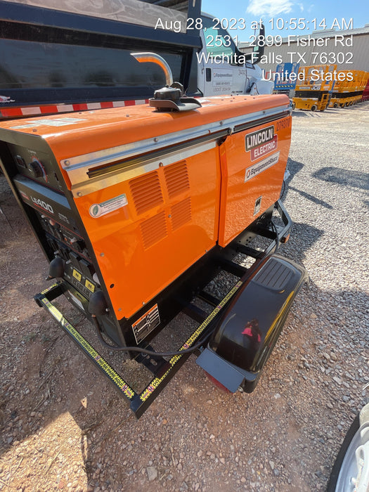 2022 Lincoln Electric LE400 Kubota V1505, Trlr, Cable Rack, Light Kit, ES Decals, T3