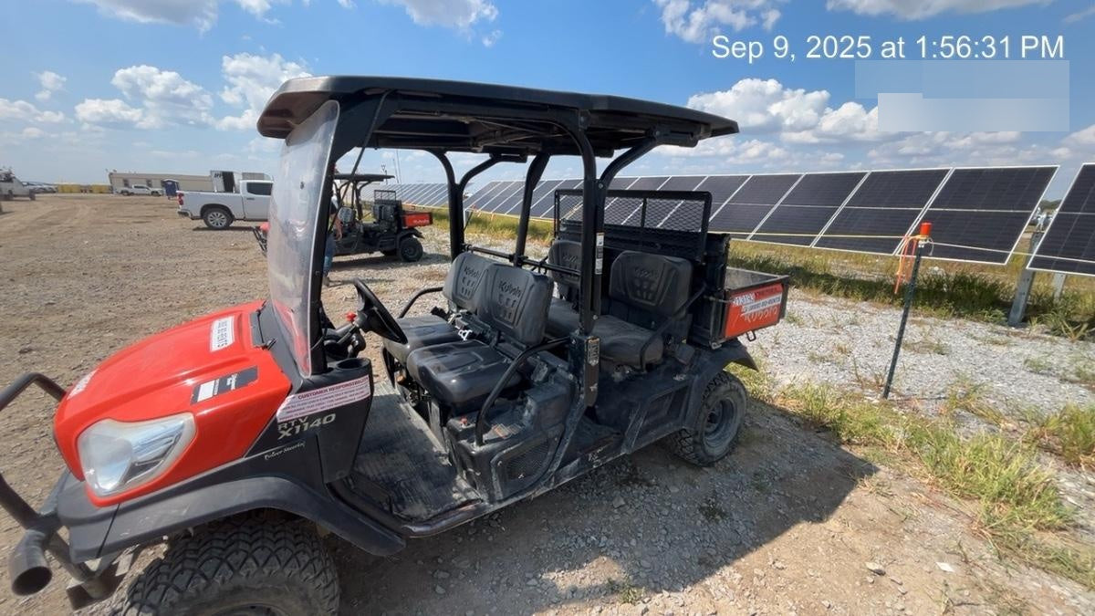2022 Kubota RTV-X1140W-H Plastic Canopy, Windshield Acrylic Clear, LED Strobe Light, Wire Harness Kit, Back up Alarm