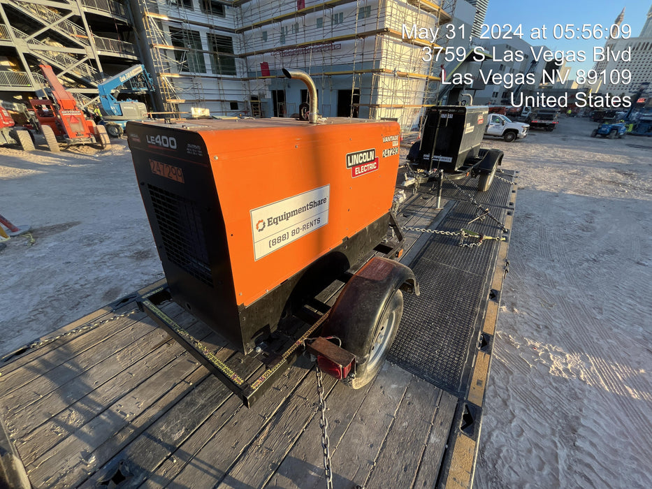 2022 Lincoln Electric LE400 Kubota V1505, Trlr, Cable Rack, Light Kit, ES Decals, T3