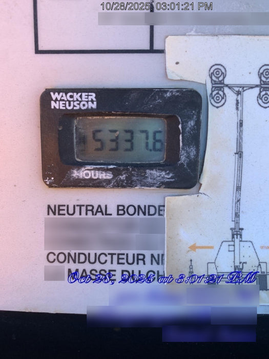 2018 Wacker Neuson LTV6K-MH Wacker Neuson LTV6K Towable Light Tower