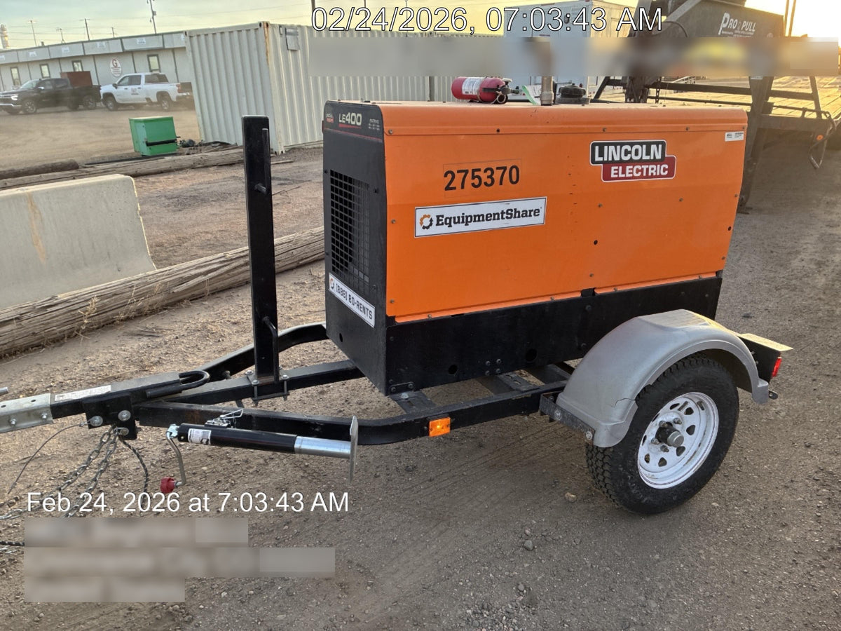 2022 Lincoln Electric LE400 Kubota V1505, Trlr, Cable Rack, Light Kit, ES Decals, T3