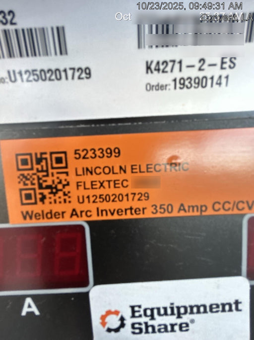 2025 LINCOLN ELECTRIC FLEXTEC 350X