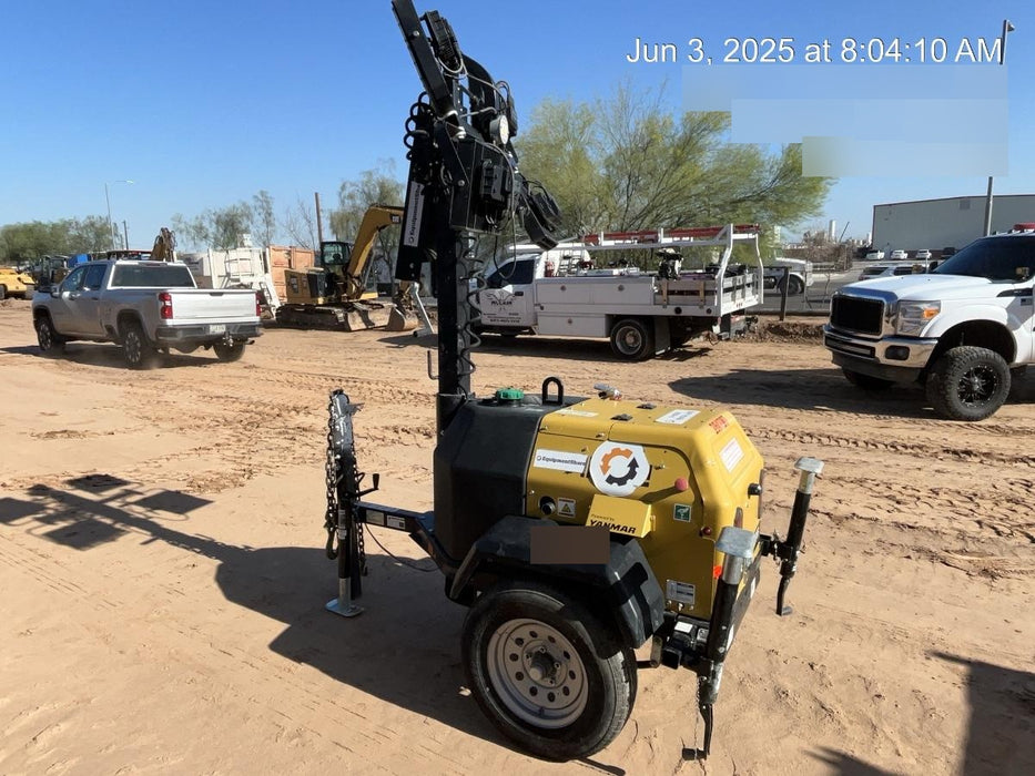 2022 Allmand NLV3GR (4) LED Light Fixture 350W, 23' Vertical Mast, 3kW Prime, Towable, ES Decals, T3