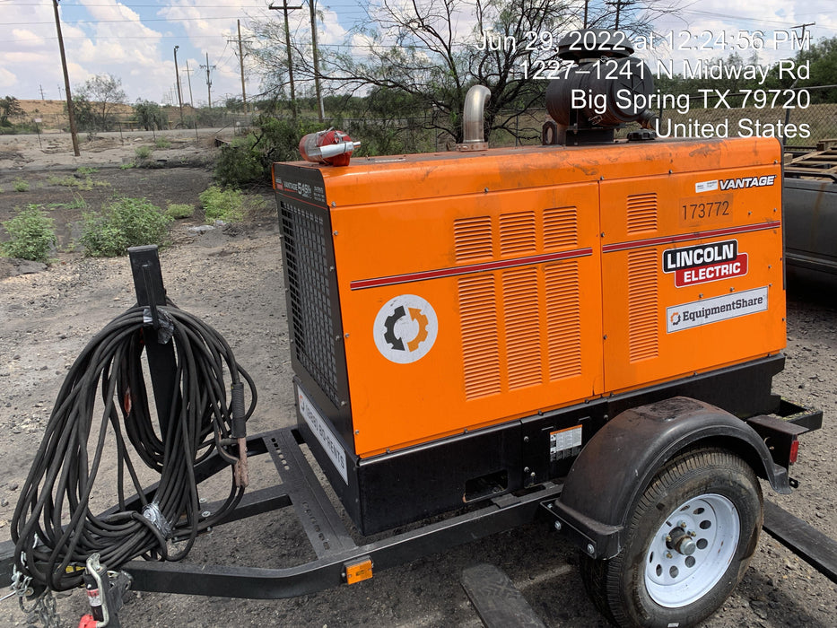 2021 Lincoln Electric Vantage 549X Ready Pak 3, ORANGE (includes trailer, cable rack, fender light kit)