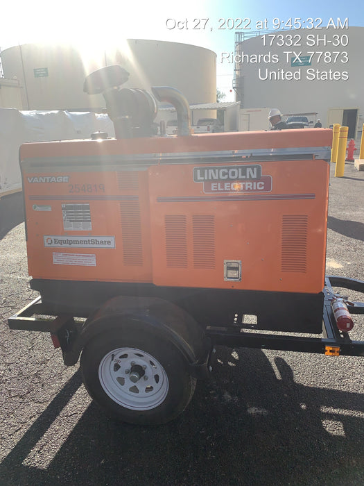 2022 Lincoln Electric Vantage 549X Crosslink Technology, Trailer Mounted, ES Decals, T3