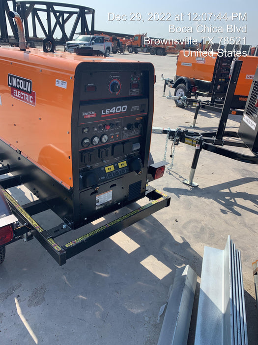2022 Lincoln Electric LE400 Kubota V1505, Trlr, Cable Rack, Light Kit, ES Decals, T3