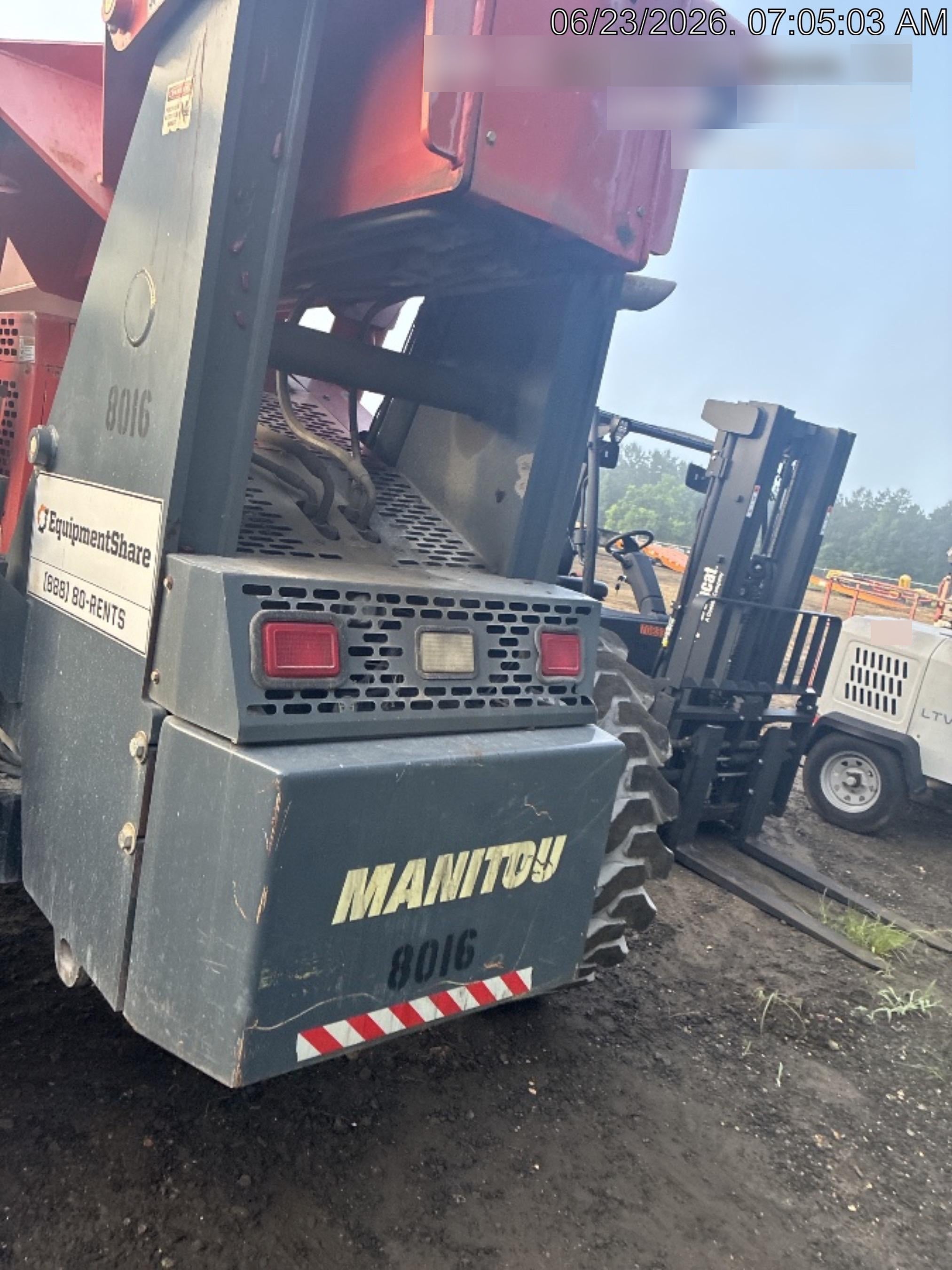 2018 Manitou MTA10055 Manitou MTA 10055 w/Cab/Heat/AC, Work Lights/Strobe, Aux Hyd, Solid Tires, Lift Hook, 66" Carriage, 60" Forks