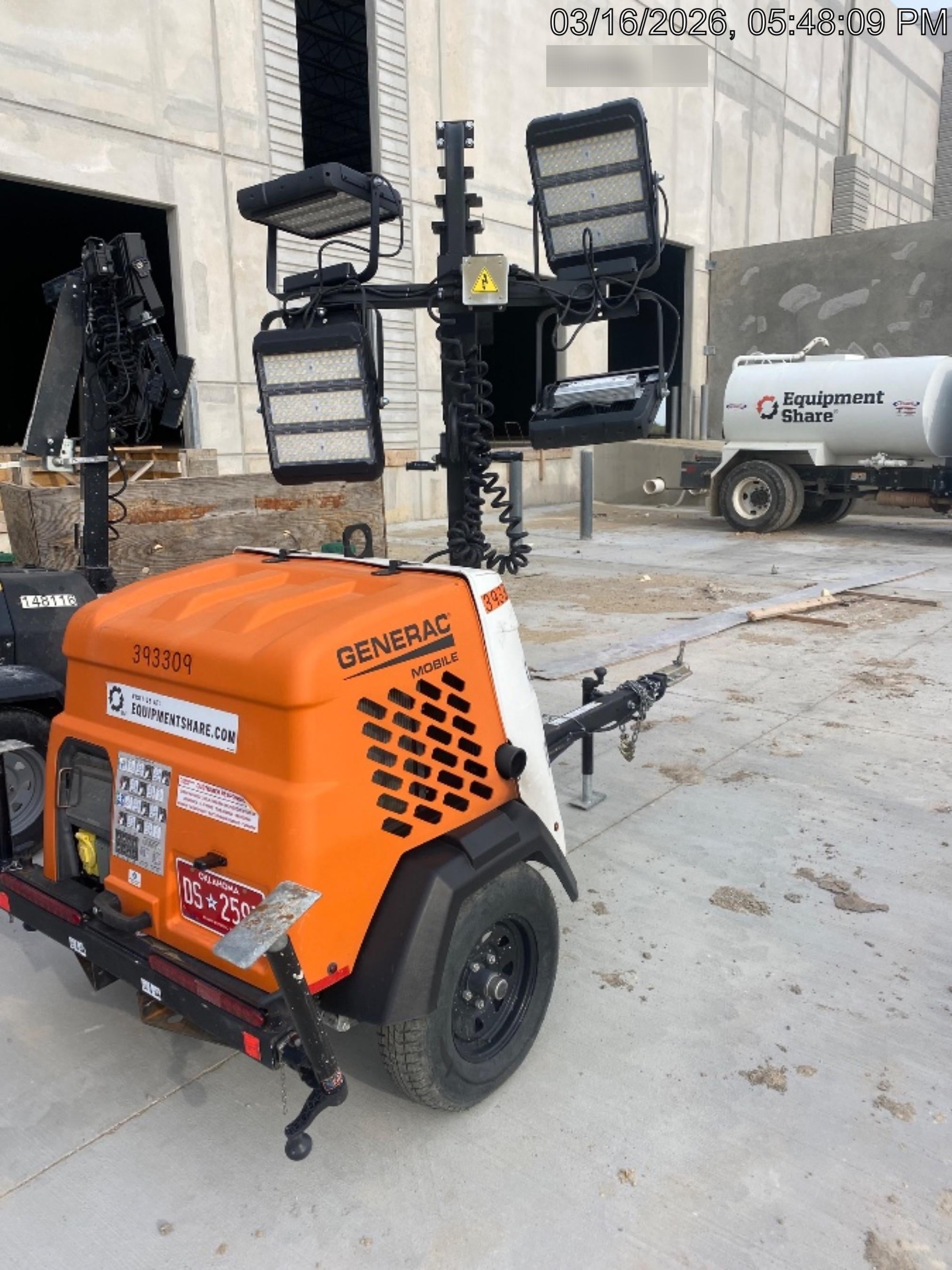 2024 Generac MLT2 Diesel, Flex Switch 120V Input, Powerzone Controller, 
(4) 320W LED Lights, 4kW Generator, 39.9 Gal Fuel Tank, 2" Ball, T3
