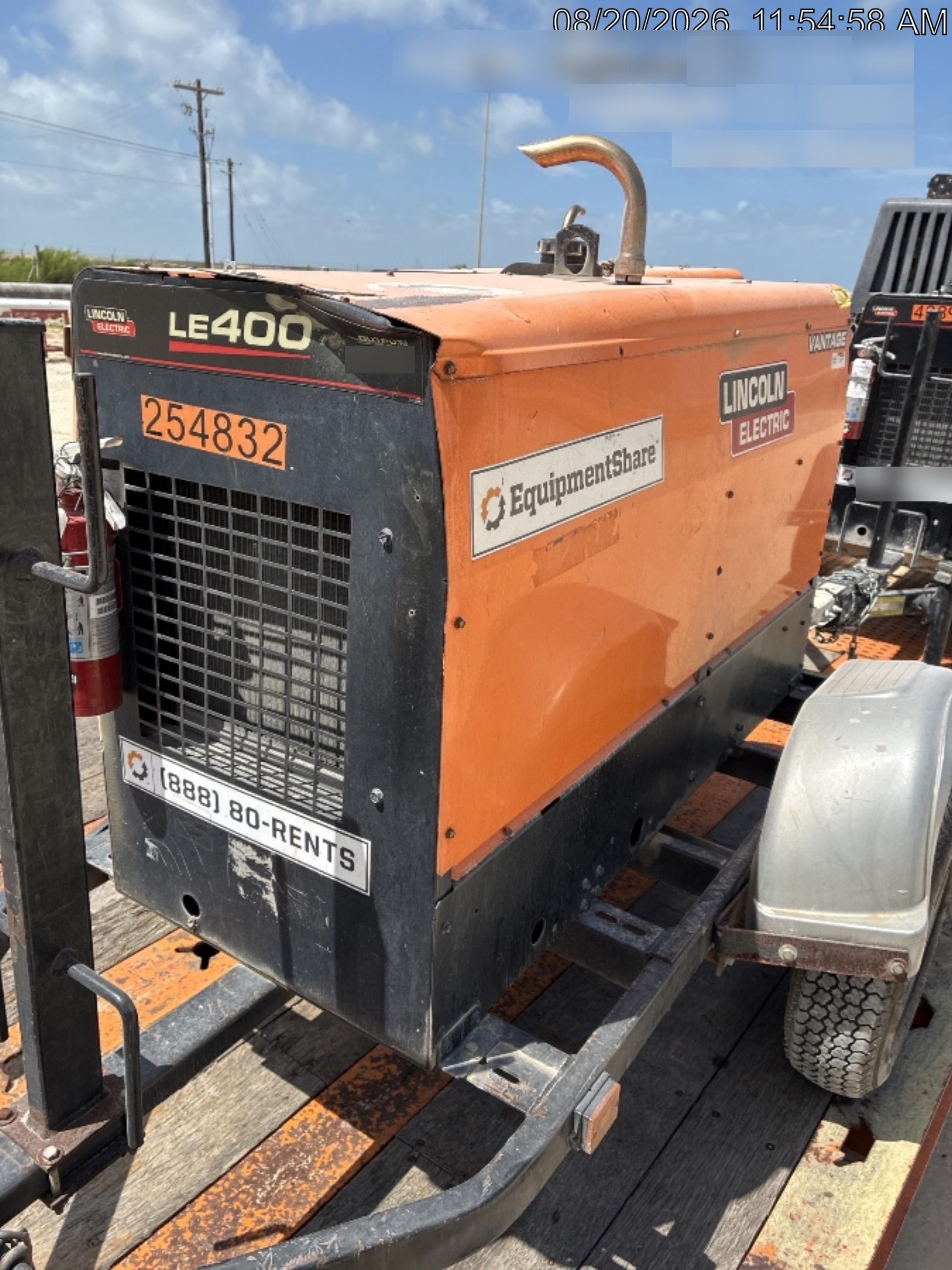 2022 Lincoln Electric LE400 Kubota V1505, Trlr, Cable Rack, Light Kit, ES Decals, T3