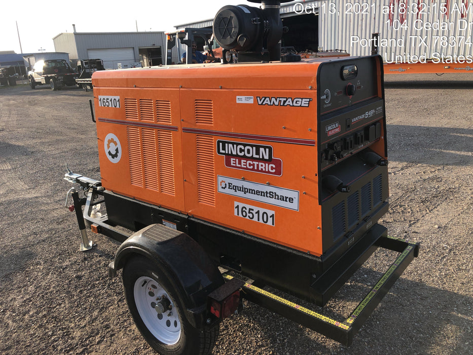 2021 Lincoln Electric Vantage 549X Ready Pak 3, ORANGE (includes trailer, cable rack, fender light kit)