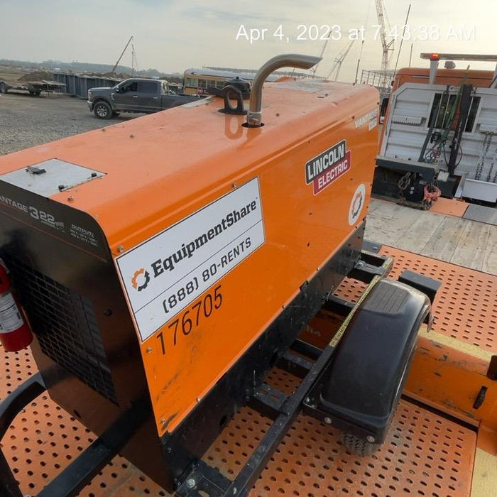 2021 Lincoln Electric Vantage 322 Vantage 322 Ready Pak 3 w/ Decals, ORANGE (includes trailer, cable rack, fender light kit) NO Telematics