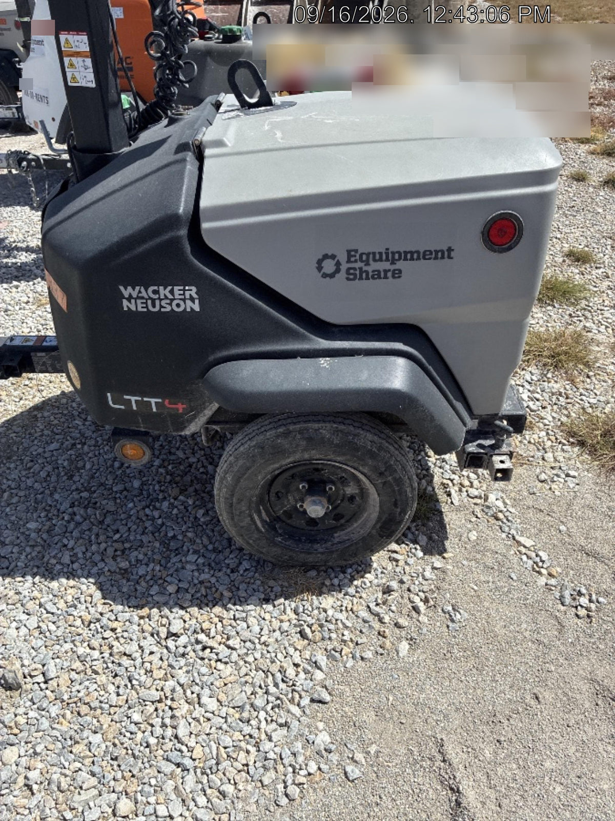 2024 Wacker Neuson LTT4 Diesel, Kohler KDW702, Deep Sea Controller, Auto Start, LED 320W, Bypass Outlet, T3