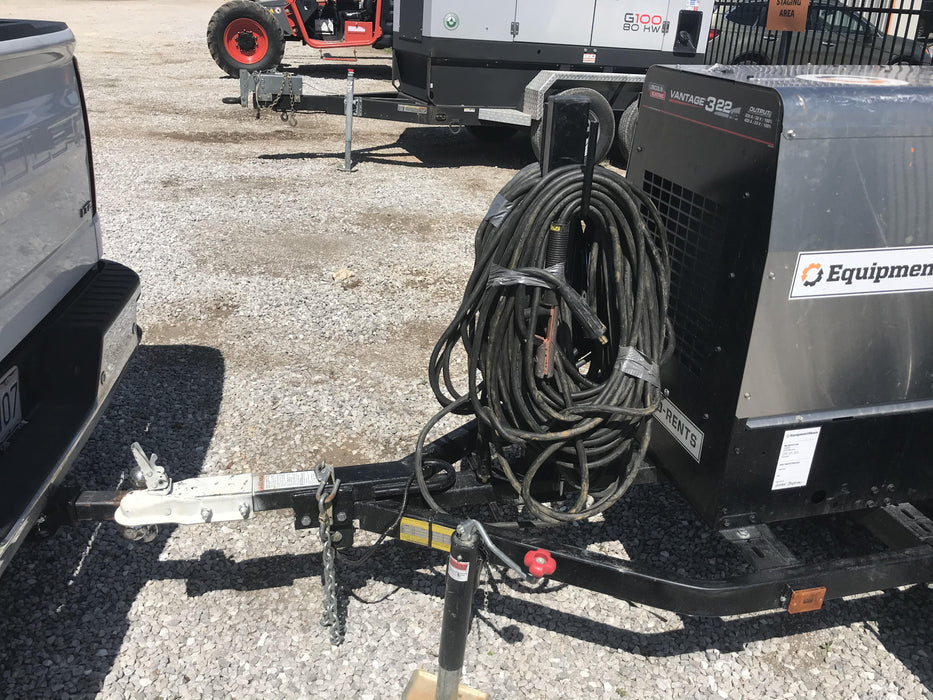 2019 Lincoln Electric Vantage 322 Ready-Pak 3, Two Wheel Trailer, Fender and Light Kit, Cable Rack