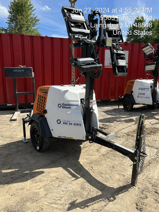 2024 Generac MLT2 Diesel, Flex Switch 120V Input, Powerzone Controller, 
(4) 320W LED Lights, 4kW Generator, 39.9 Gal Fuel Tank, 2" Ball, T3