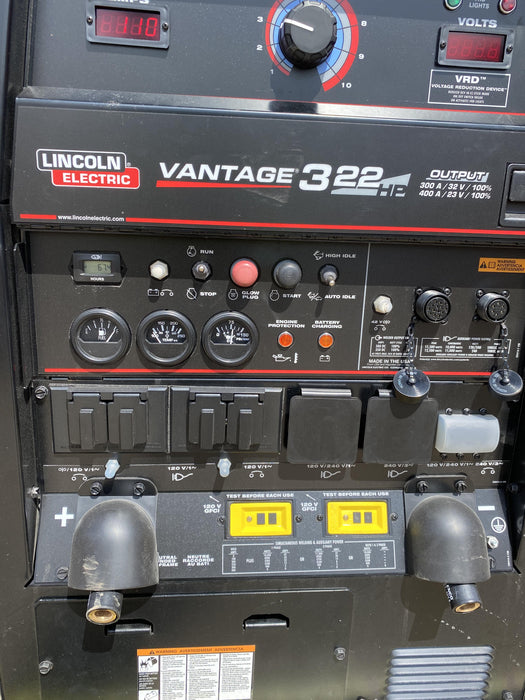 2021 Lincoln Electric Vantage 322 Vantage 322 Ready Pak 3 w/ Decals, ORANGE (includes trailer, cable rack, fender light kit) NO Telematics