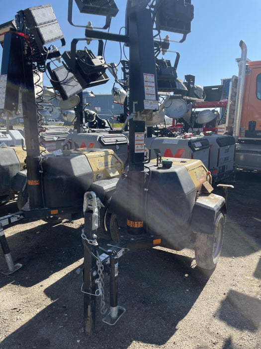 2022 Allmand NLV3GR (4) LED Light Fixture 350W, 23' Vertical Mast, 3kW Prime, Towable, Deep Sea L401, Leveling Jacks, Yanmar T4F 5.8hp