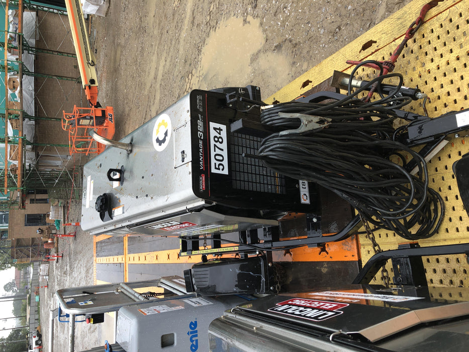 2019 Lincoln Electric Vantage 322 Welder Ready-Pak 3, Two wheel trailer, Fender and Light kit, Cable Rack