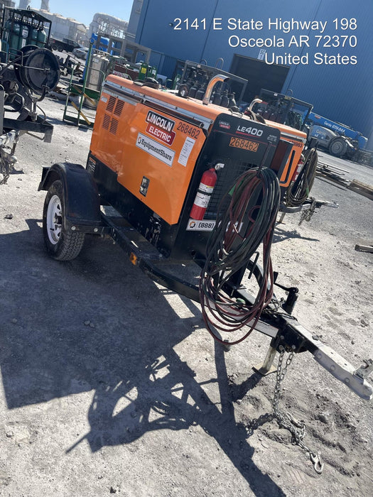 2022 Lincoln Electric LE400 Kubota V1505, Trlr, Cable Rack, Light Kit, ES Decals, T3