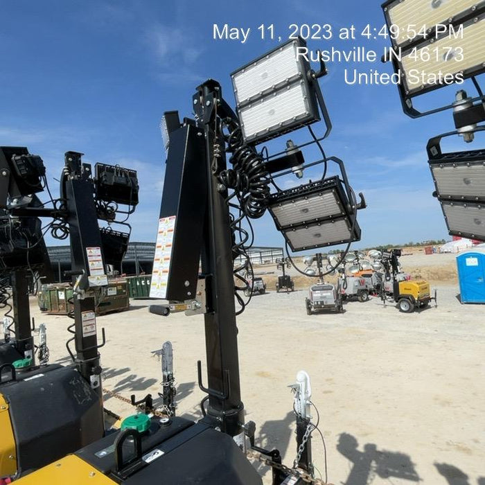 2022 Allmand NLV3GR (4) LED Light Fixture 350W, 23' Vertical Mast, 3kW Prime, Towable, ES Decals, T3