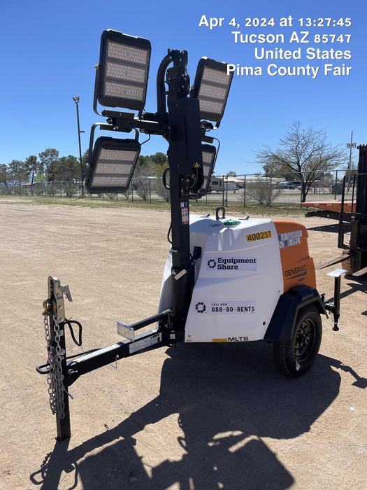 2024 Generac MLT2 Diesel, Flex Switch 120V Input, Powerzone Controller, 
(4) 320W LED Lights, 4kW Generator, 39.9 Gal Fuel Tank, 2" Ball, T3