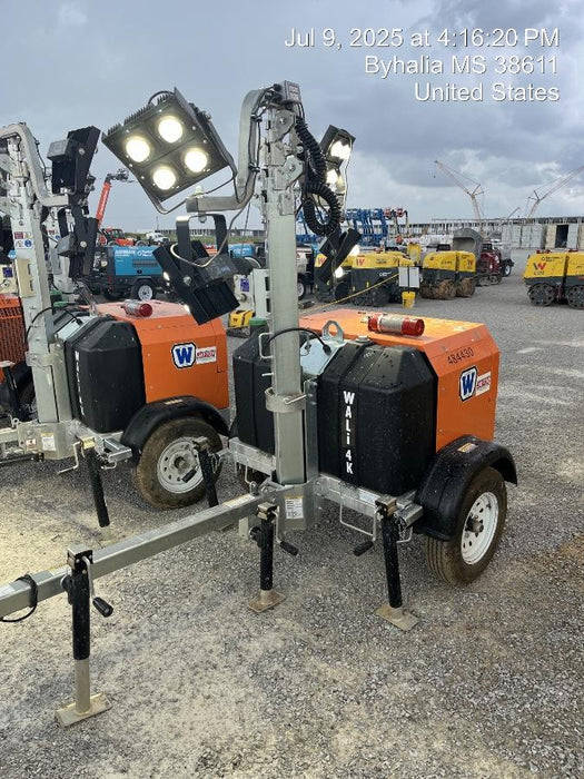 2024 Wanco WLTT-4MM4K Diesel, Mitsubishi L2E, 9.0HP @1800 rpm, Deep Sea Controller, Shore Power Plug, Auto Start, (4) 350W LED Floodlights, 4kW Generator, 60 Gal Fuel Tank, 2" Ball, T3