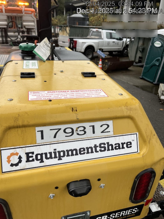 Allmand NLV3GR (4) LED Light Fixture 350W, 23' Vertical Mast, 3kW Prime, Towable, Deep Sea L401, Leveling Jacks, Yanmar T4F 5.8hp