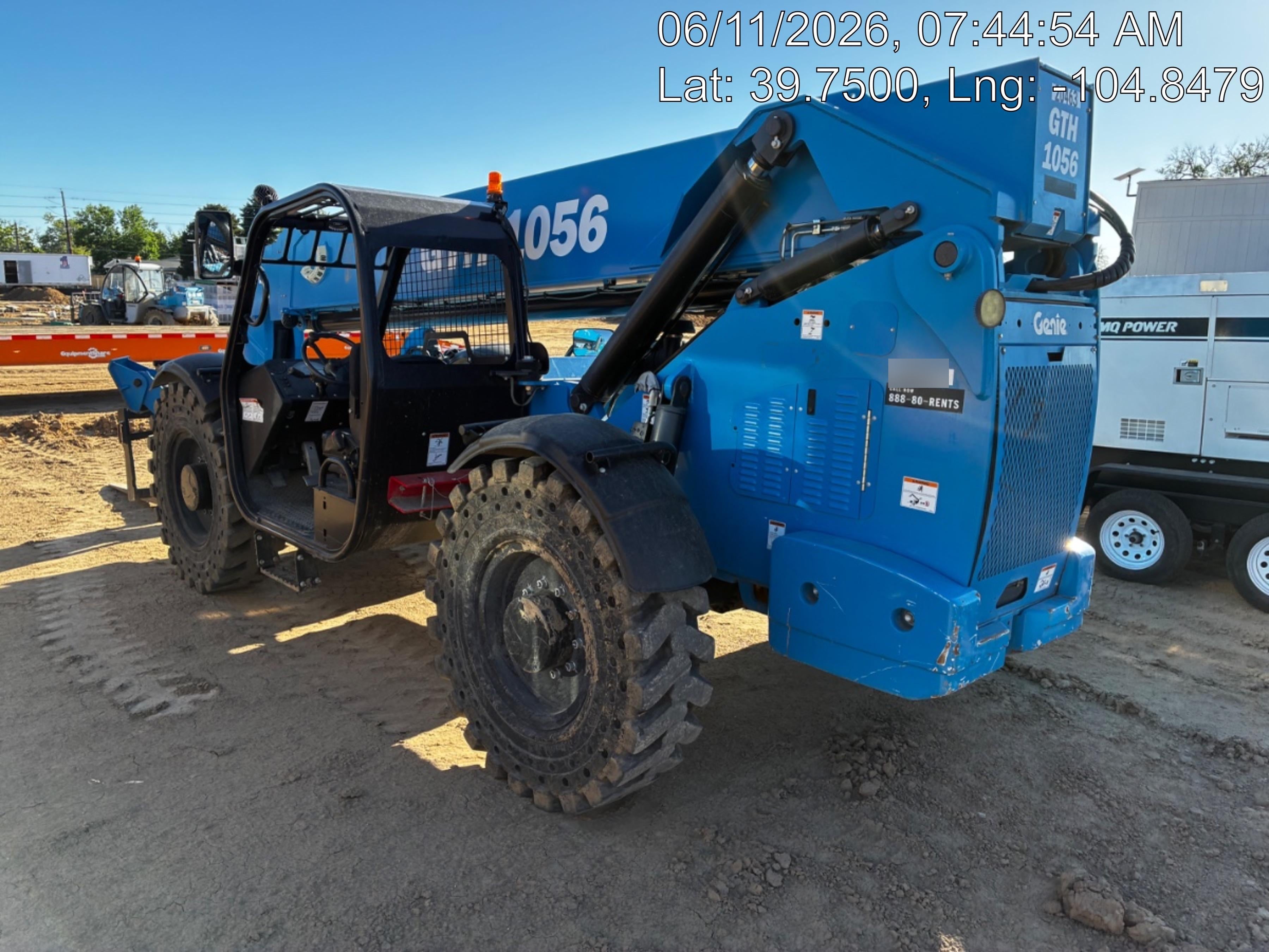 2018 Genie GTH-1056 GTH-1056 w/Open ROPS, Solid Tires, Work Lights, 60" carriage/forks, cab mesh, beacon