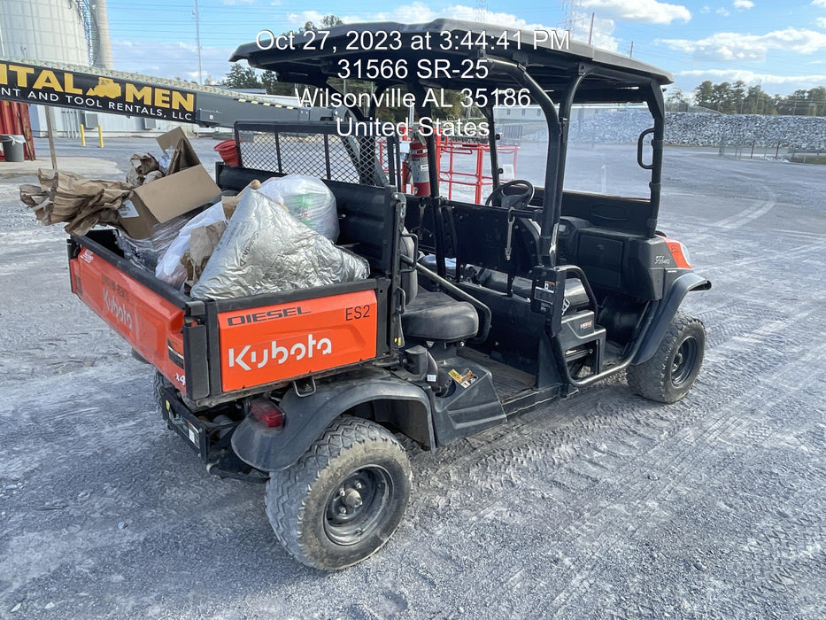 2020 Kubota RTV-X1140WL-H 4 Passenger cart with Plastic canopy, windshield, strobe light, harness, and backup alarm