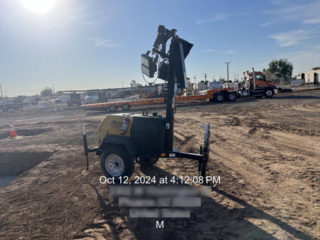 Allmand NLV3GR (4) LED Light Fixture 350W, 23' Vertical Mast, 3kW Prime, Towable, Deep Sea L401, Leveling Jacks, Yanmar T4F 5.8hp