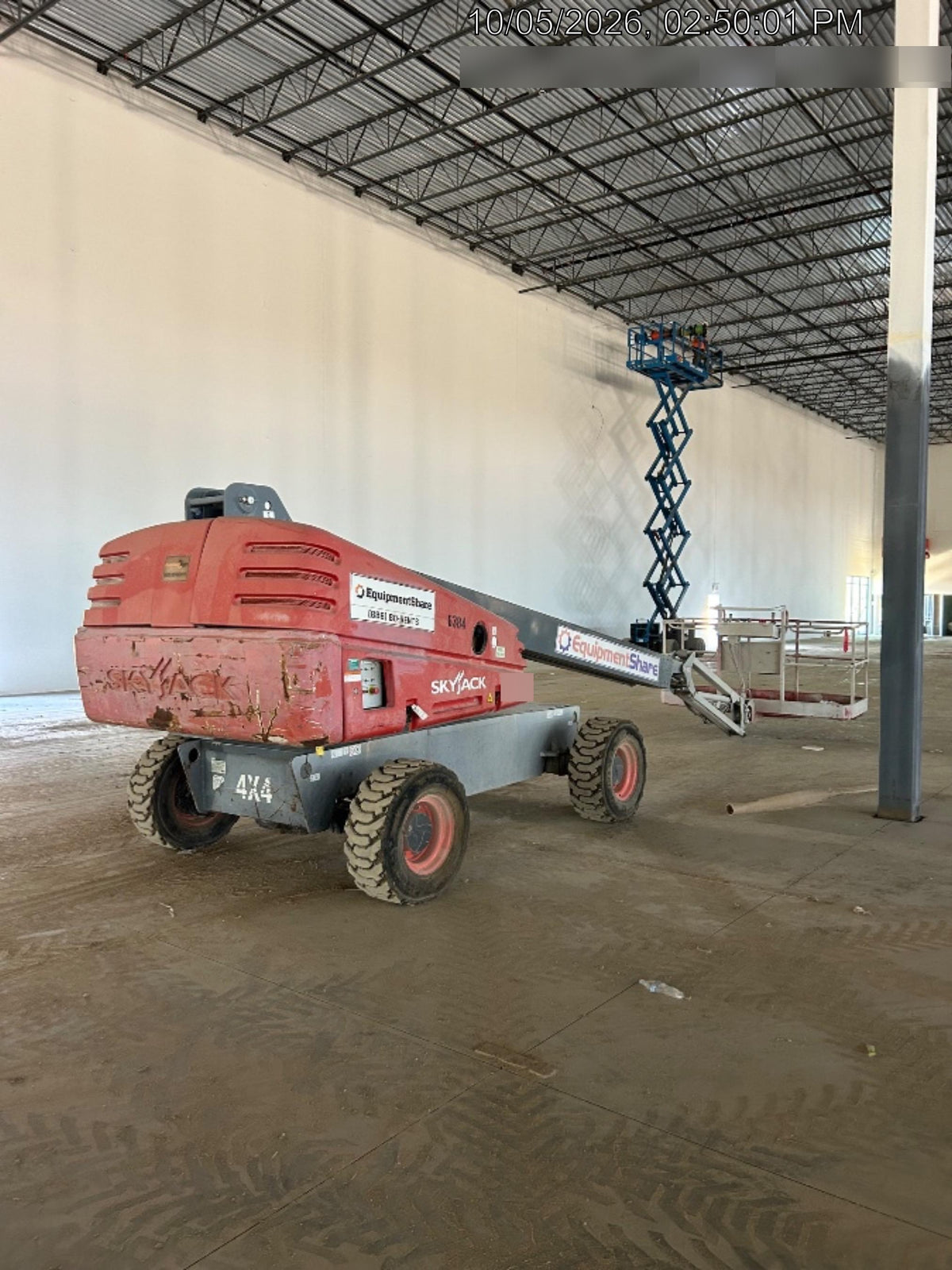 2017 Skyjack SJ45T+ Skyjack 45T, Diesel Engine, Foam Filled Tires,36x96" Platform, Extended Warranty 5yr/5k hr