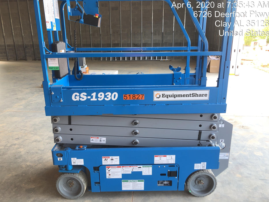 2019 Genie GS-1930 Fixed Rails with Chain Entry