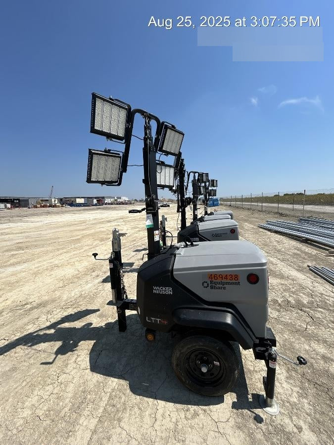 2024 Wacker Neuson LTT4 Diesel, Kohler KDW702, Deep Sea Controller, Auto Start, LED 320W, Bypass Outlet, T3