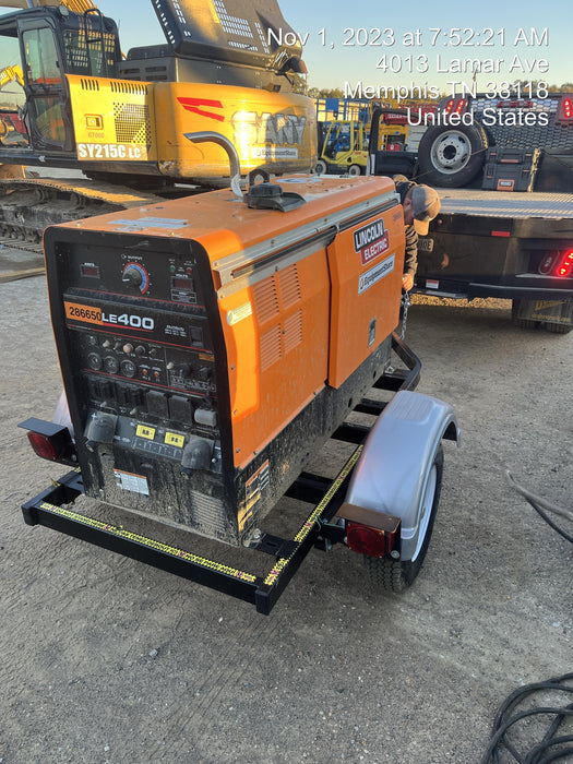 2022 Lincoln Electric LE400 Kubota V1505, Trlr, Cable Rack, Light Kit, ES Decals, T3