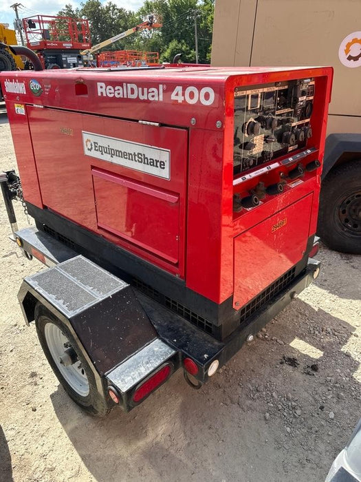 2023 Shindaiwa DGW400MDL Kubota D902 Engine, 23 HP, Dual Op Welder, Wire, Arc, Droop Stick, Tig, and CC Stick Functionality, Simulphase, 3 Phase and 1 Phase Gen Output, Single Axle NB Trlr, Slr Trckl Chrg 12V 12W, Fire Ext