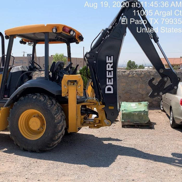 2020 John Deere 310LEP Canopy, 4WD, Standard Stick, Pilot Controls, 2 Way Hydraulics, TAG Manual QC