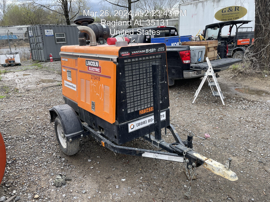 2022 Lincoln Electric Vantage 549X Crosslink Technology, Trailer Mounted, ES Decals, T3