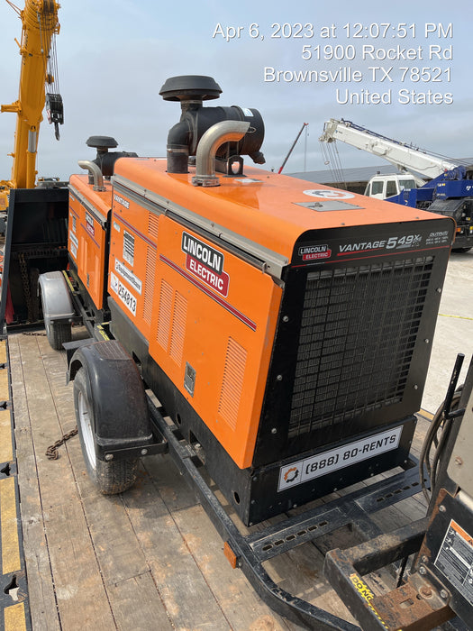 2022 Lincoln Electric Vantage 549X Crosslink Technology, Trailer Mounted, ES Decals, T3