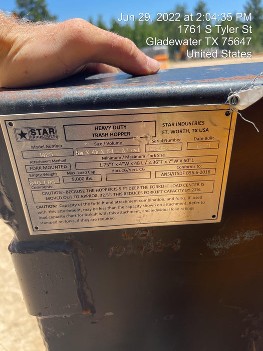 2021 STAR INDUSTRIES 1425