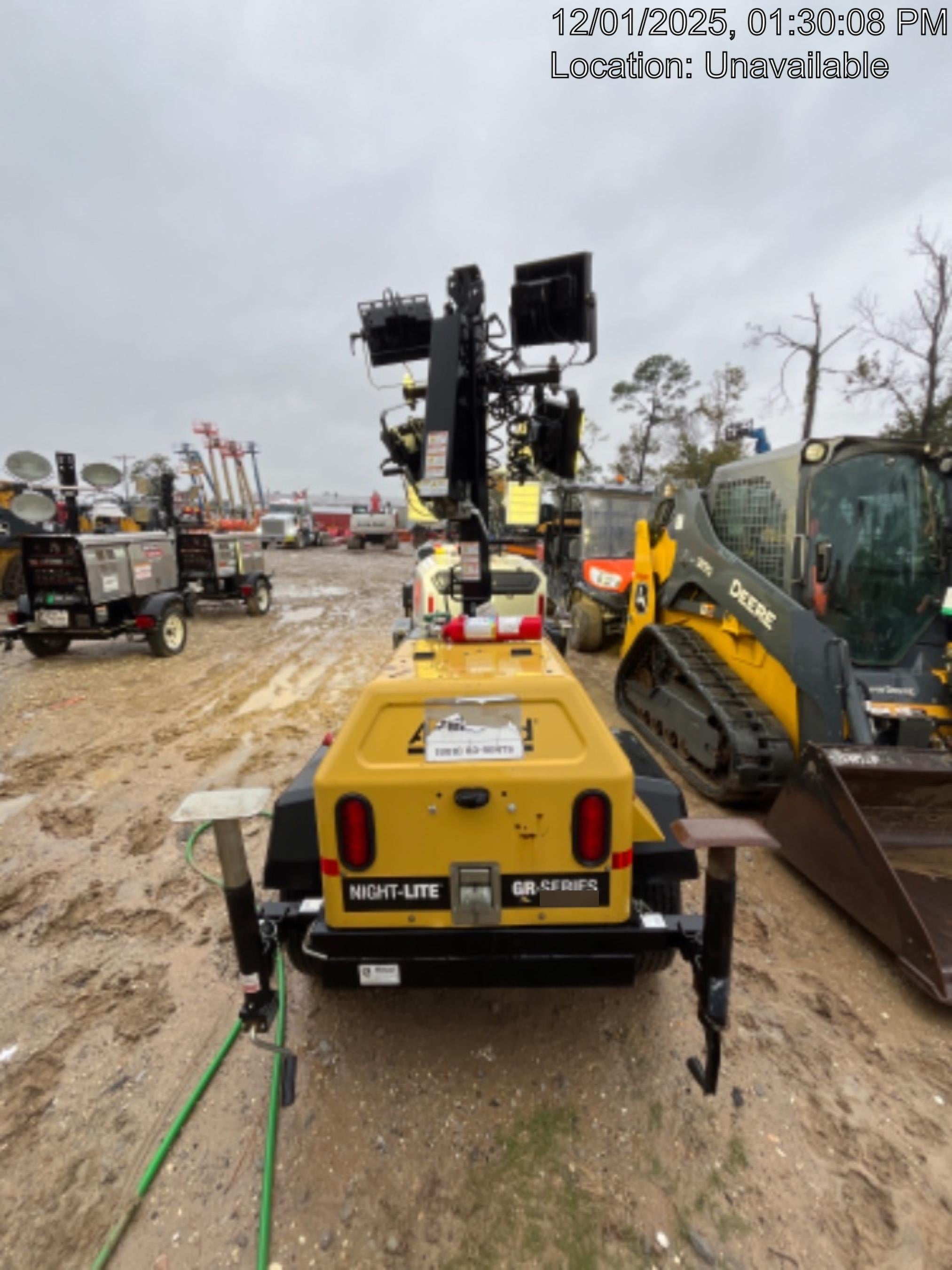 2022 Allmand NLV3GR (4) LED Light Fixture 350W, 23' Vertical Mast, 3kW Prime, Towable, Deep Sea L401, Leveling Jacks, Yanmar T4F 5.8hp