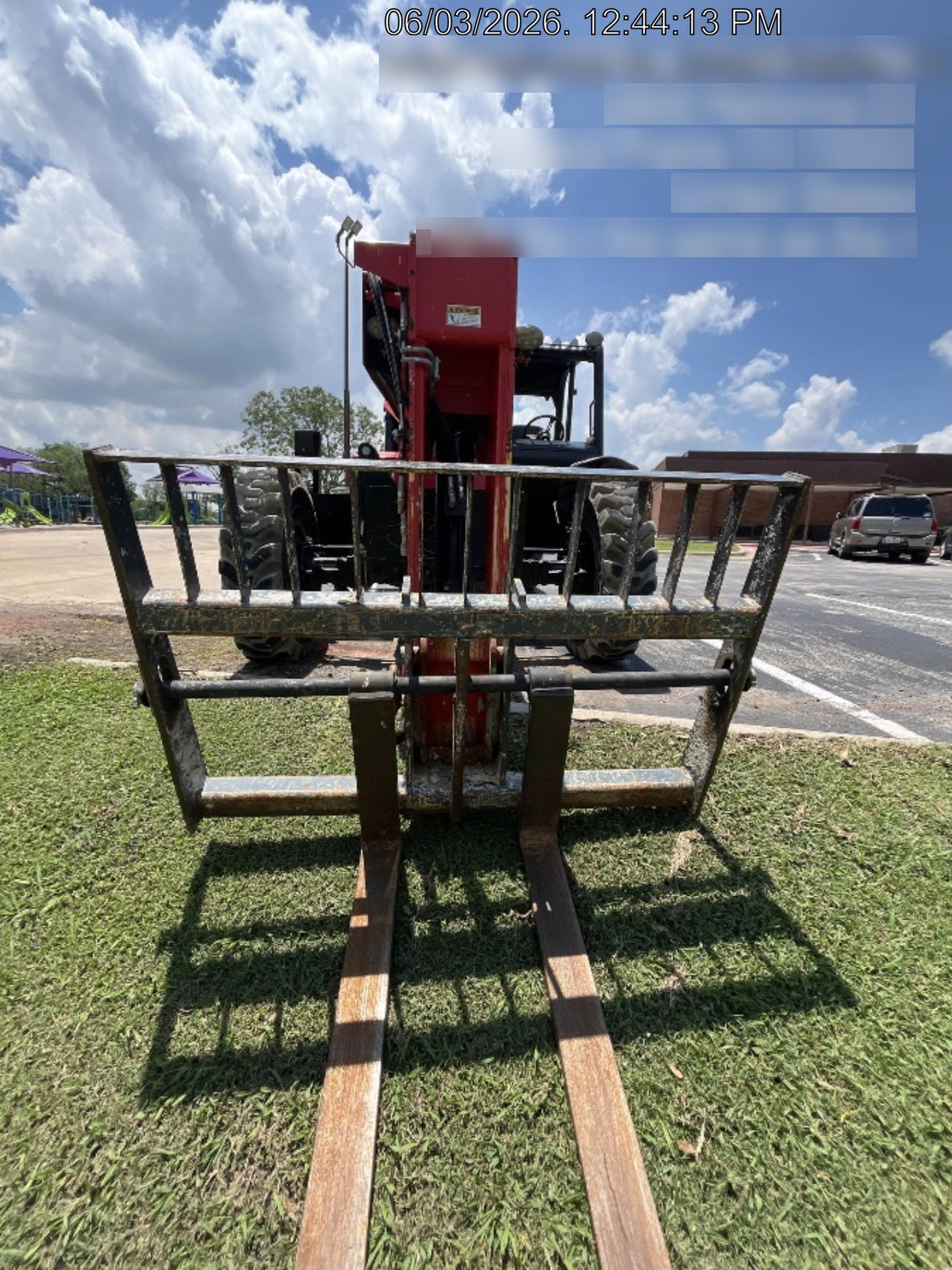 2019 Manitou MTA8044 74hp T4F, Open ROPS, Cab and Boom LED work lights, Auxiliary Hydraulics, Solid Tires, Amber strobe, Lift Hook w/66" Carriage, 60" Forks