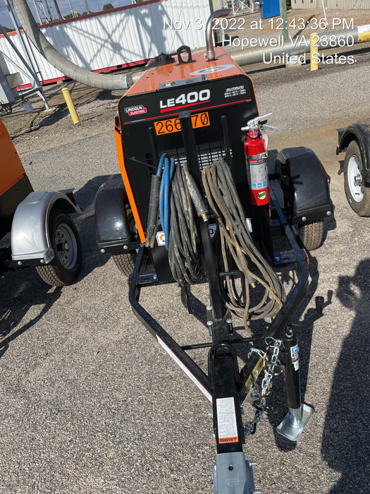 2022 Lincoln Electric LE400 Kubota V1505, Trlr, Cable Rack, Light Kit, ES Decals, T3